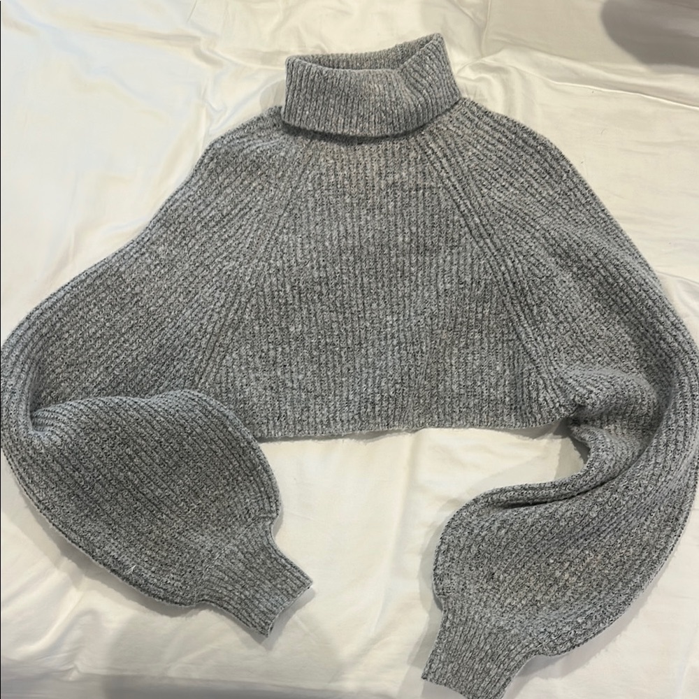 Cropped Turtleneck Sweater